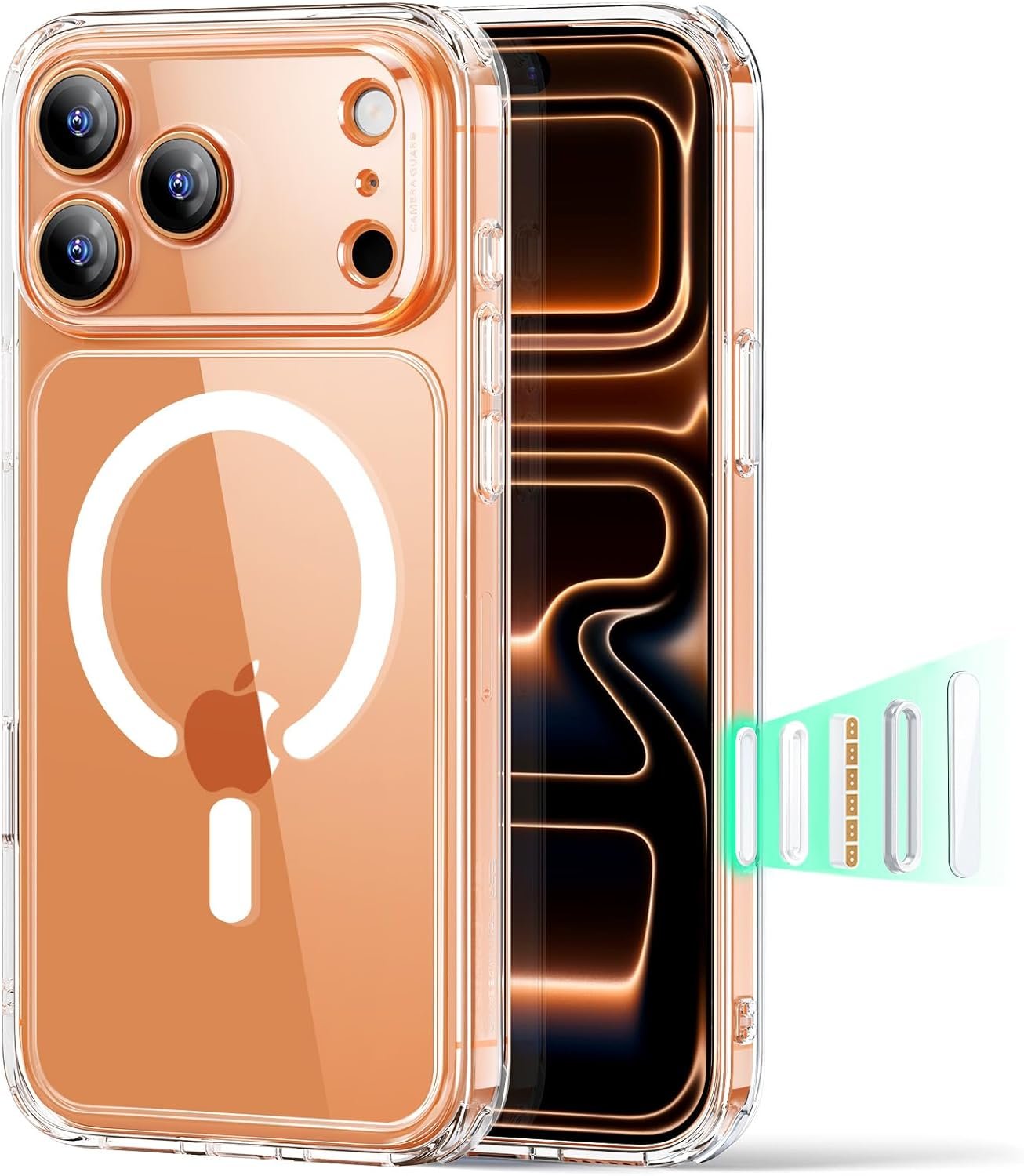 ESR for iPhone 17 Pro Max Case, Camera Control, Compatible with MagSafe, Shockproof Military-Grade Protection, Magnetic Phone Case for iPhone 17 Pro Max, Classic Hybrid Case, Clear
