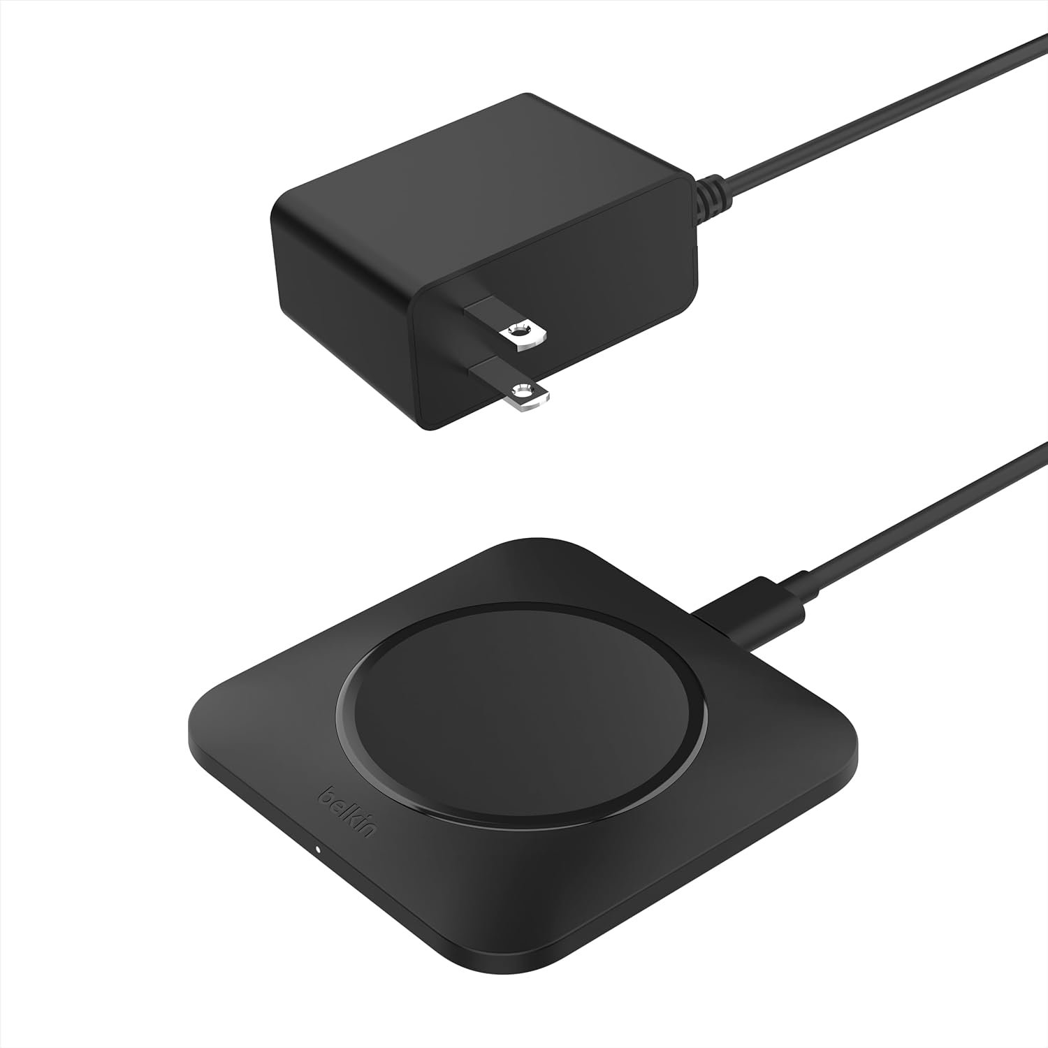 Belkin 15W Wireless Charger Qi-Certified, Non-Magnetic Easy Align Fast Wireless Charging Pad, Compact Charger for Apple iPhone, Samsung Galaxy, AirPods Pro, and Other Qi-Enabled Devices