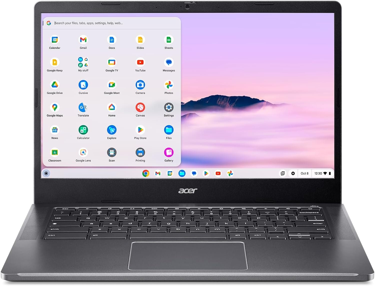 Acer Chromebook Plus 514 Laptop with Google AI – 14″ Full HD 1920 x 1080 IPS Touch Display | Intel Core i3-N305 | 8GB LPDDR5 | 128GB SSD | Wi-Fi 6E | FHD Camera | Chrome OS | CB514-4HT-375Z