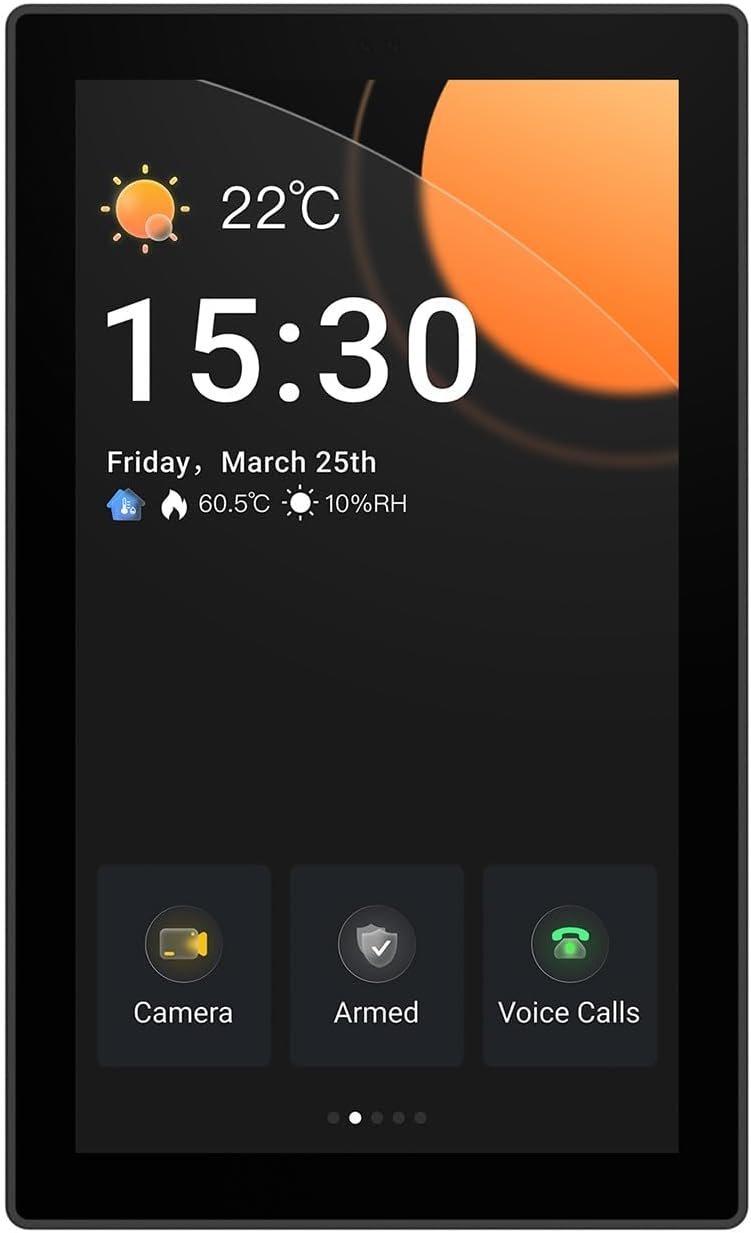 SONOFF NSPanel Pro 120 Smart Home Control Panel, Integrate Zigbee Gateway with Home Security, 4.7-inch large display with Monitoring energy use, Viewing cameras, Thermostat, Browsing the web(Black)