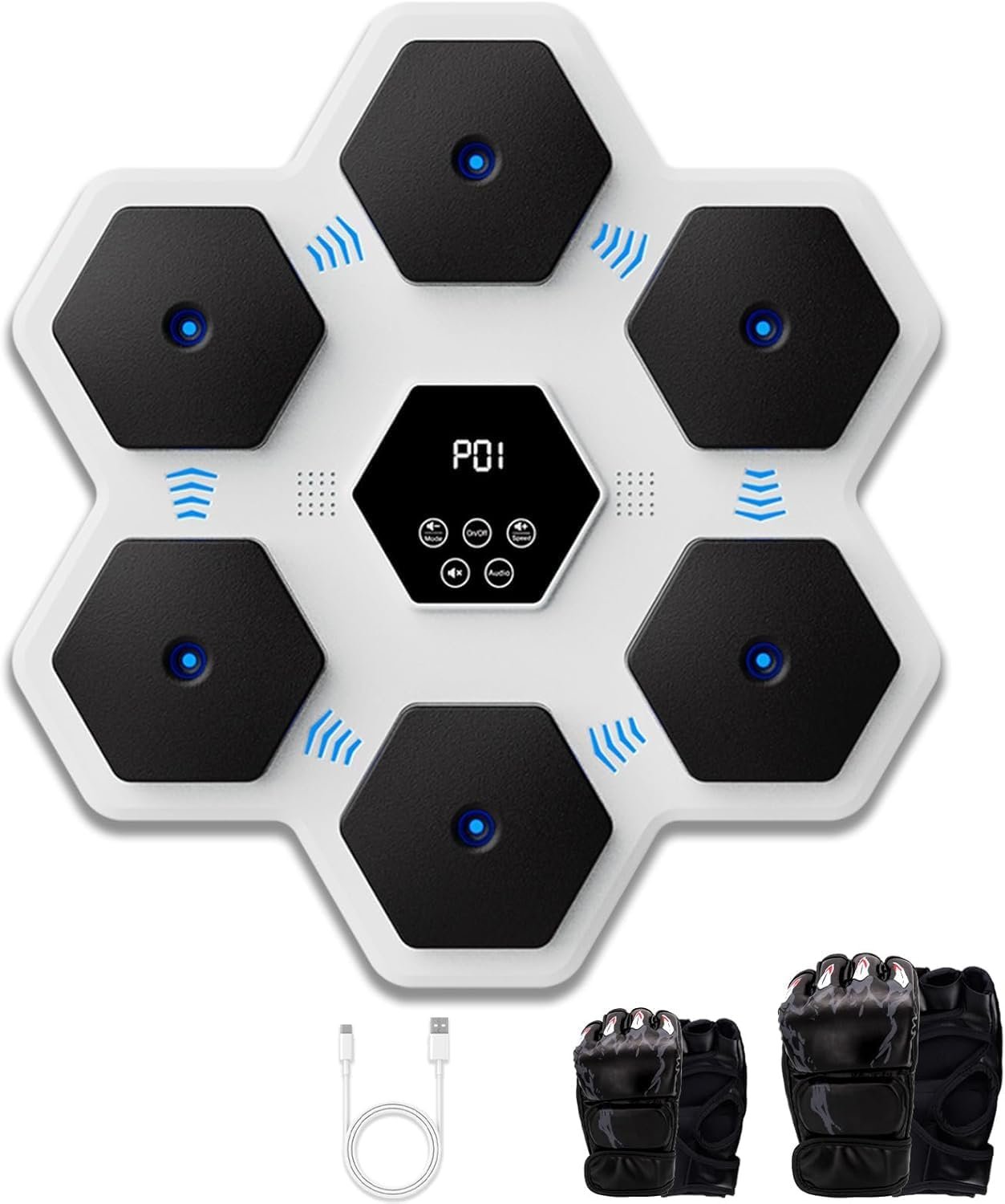 GUKANUYI Music Boxing Machine Wall Mounted Smart Bluetooth Boxing Equipment for Kids Adult