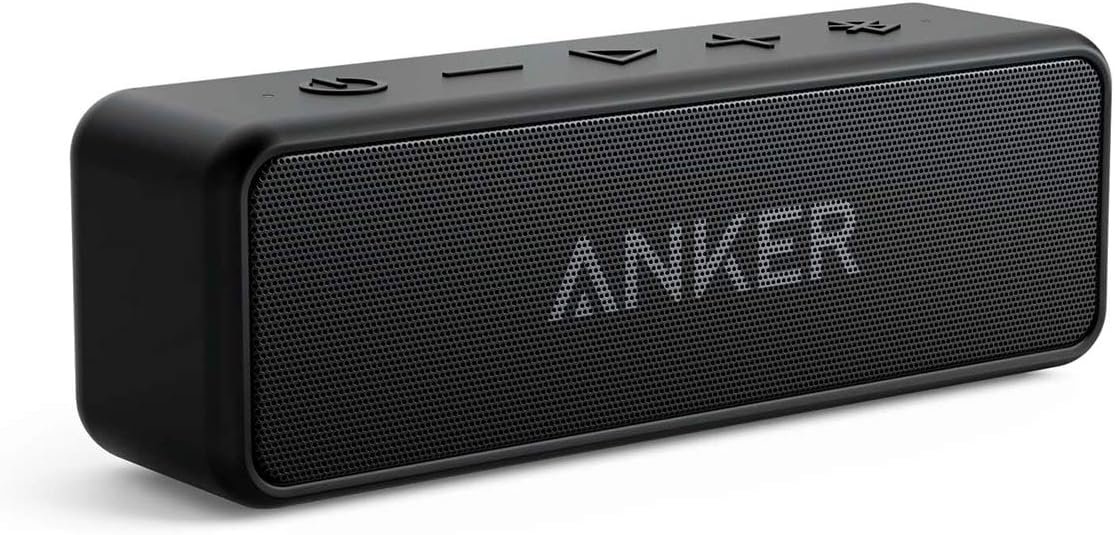 Anker Soundcore 2 Portable Bluetooth Speaker with Stereo Sound, Bluetooth 5, Bassup, IPX7 Waterproof, 24-Hour Playtime, Wireless, Speaker for Home, Outdoors, Travel