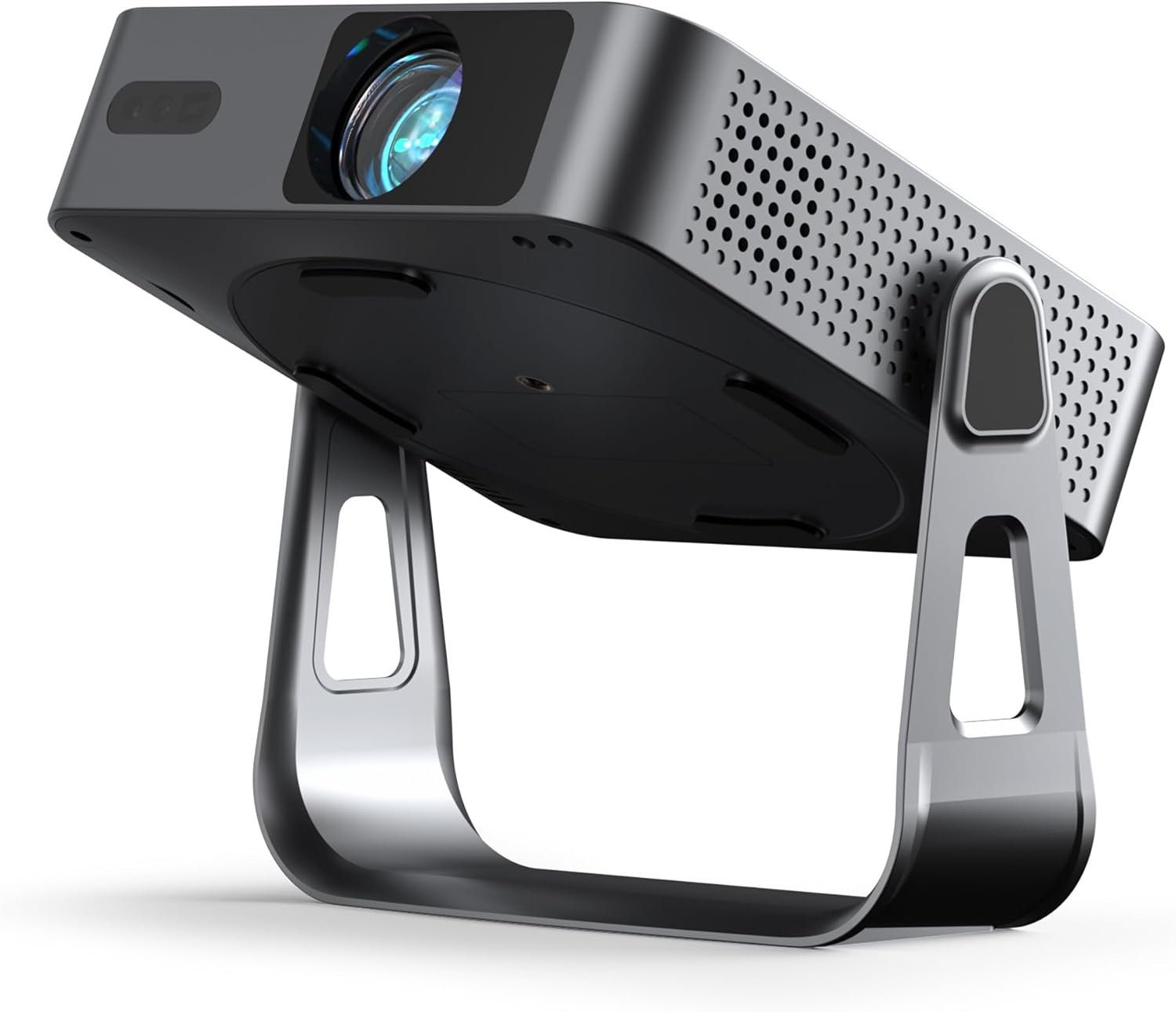 【Officially-Licensed APP & Native 1080P】Thinnest 1.81″ Smart Mini Projector with WiFi and Bluetooth, Auto Focus & Keystone Portable Outdoor Projector, VOPLLS 4K Support Home Movie Projector