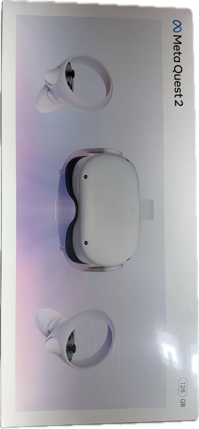 Oculus Quest 2 VR Headset 128GB Holiday Set – Advanced All-in-One Virtual Reality Headset Cover Set, White