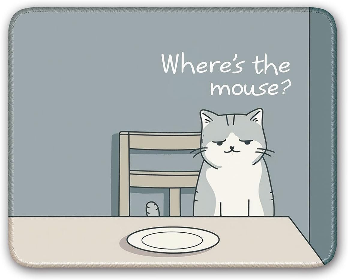 Flodirise Non-Slip Mouse Pad Gaming Mouse Pad Small Mousepad for Computer, Laptop, Gamer, Cat Pattern, 8×10 inch