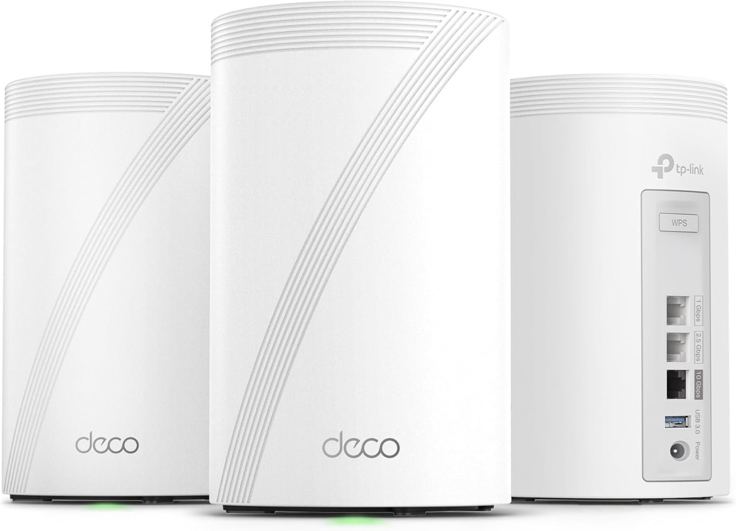 TP-Link Deco 7 Pro BE14000 Tri-Band Wi-Fi 7 Whole Home Mesh System | 8-Stream 14 Gbps | 10 Gbps WAN/LAN Port | Up to 8100 Sq.ft, 200 Devices Capacity | 320 MHz, HomeShield, AI-Roaming (BE67 3-Pack)