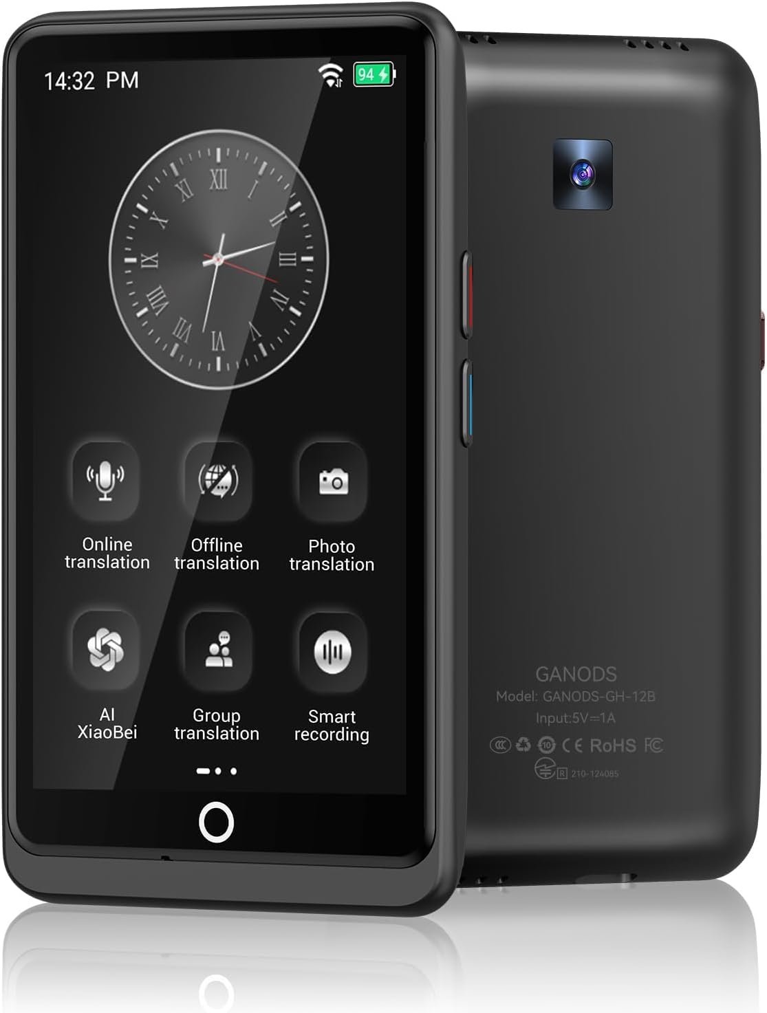 Language Translator Device,AI Inteligente Translator 2025,Support 139 Languages and Accents Portable Instant Translation with 4.1”Screen,Upgraded Chip,16GB Storage Space for Travel Business Learning