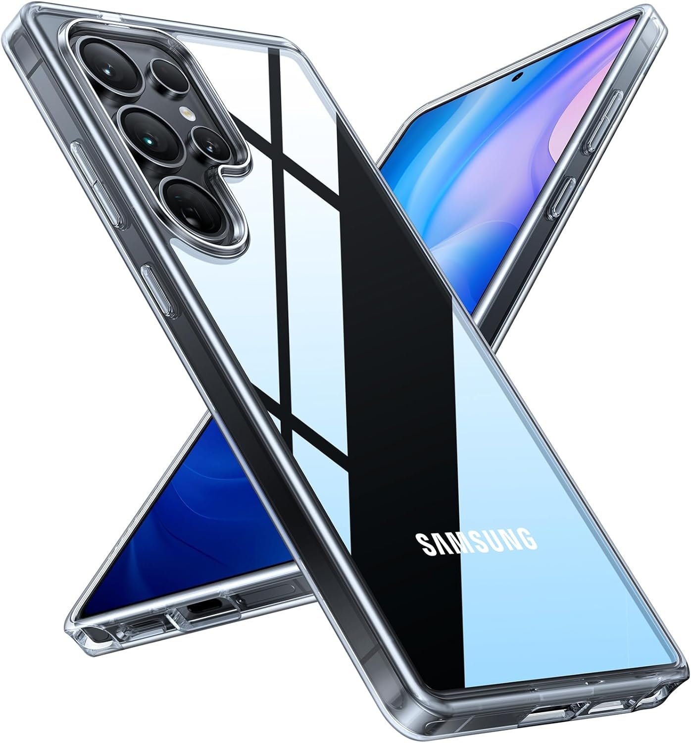 TORRAS Shockproof for Samsung Galaxy S25 Ultra Case, [Non-Yellowing] [12FT Military-Grade Protection] Transparent Slim Case for Samsung S25 Ultra Case, Diamond Clear, Hard, 6.9” Guardian Series