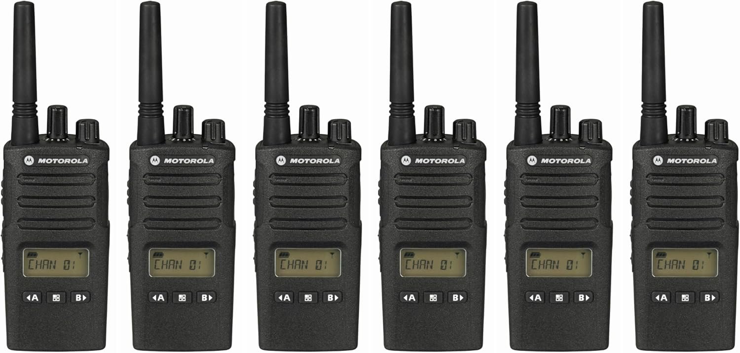 6 Pack of Motorola RMU2080D Two Way Radio Walkie Talkies