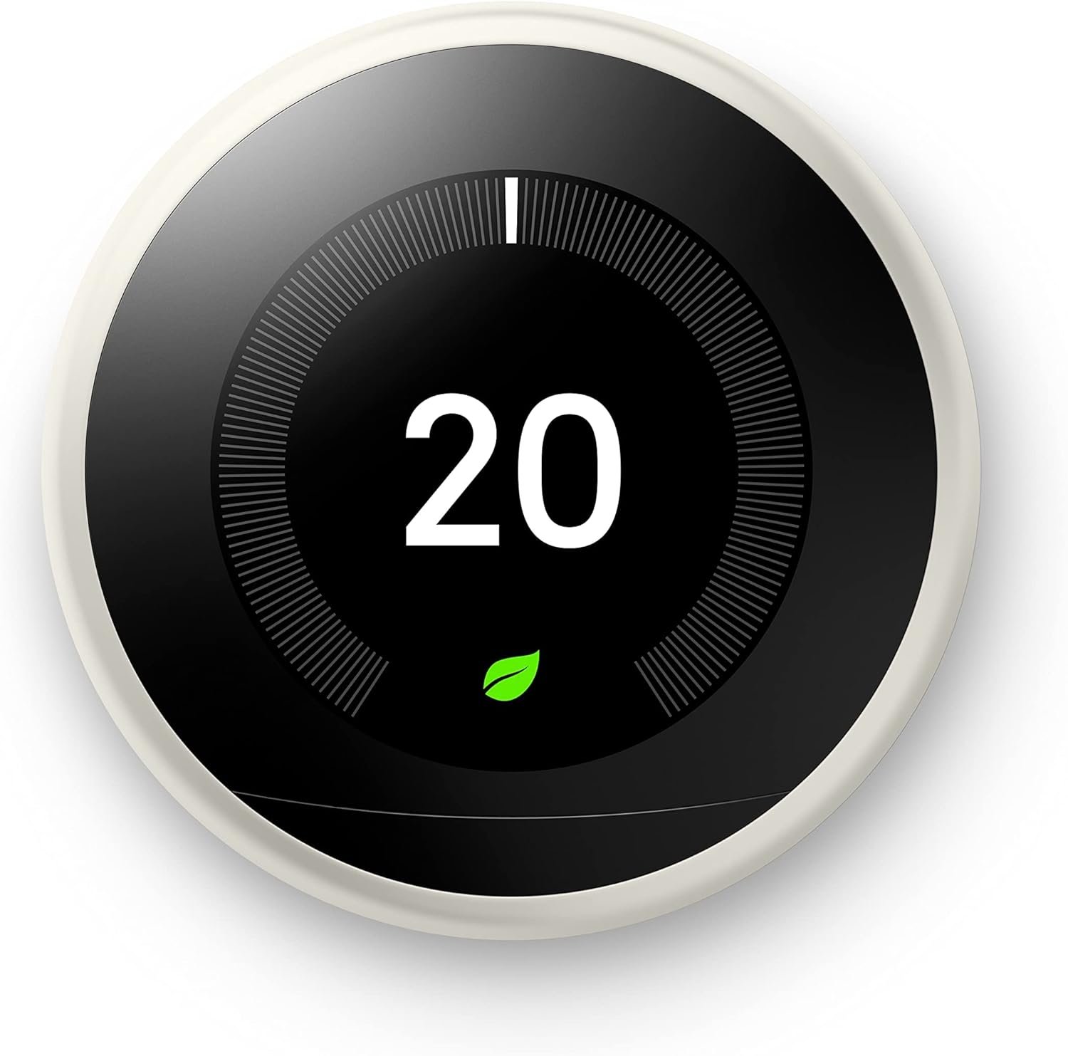 Google Nest Learning Thermostat – Programmable Smart Thermostat for Home – 3rd Generation Nest Thermostat – Compatible with Alexa – White (Renewed)