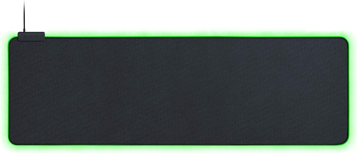 Razer Goliathus Extended Chroma Gaming Mousepad: Customizable Chroma RGB Lighting – Soft, Cloth Material – Balanced Control & Speed – Non-Slip Rubber Base – Classic Black