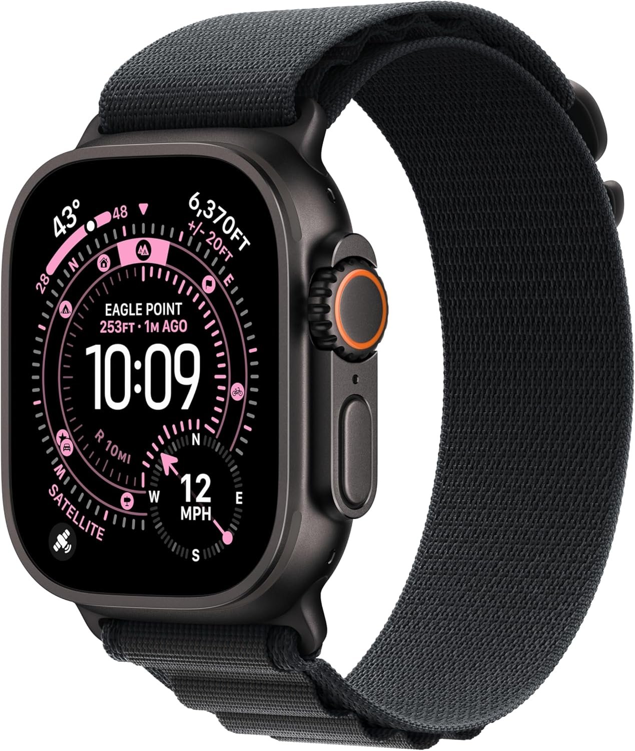Apple Watch Ultra 3 [GPS + Cellular 49mm] Running & Multisport Smartwatch w/Rugged Titanium Case w/Black Alpine Loop – L. Satellite Communications, Advanced Health & Fitness Tracking