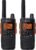 Cobra RX680 Walkie Talkies (2-Pack) – Rugged & Splashproof Two Way Radios Long Range, IP54 Water Resistant Design, 60 Pre-Programmed Channels, Weather Alerts, Included Charging Dock (Black/Orange)