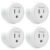 GHome Smart Plug Mini, WiFi Smart Outlet Plug Works with Alexa and Google Home, Timer Outlet with APP Control, 2.4GHz Network Only, No Hub Required, ETL FCC Listed (4 Pack), White