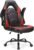 Sweetcrispy Computer Gaming Desk Chair – Ergonomic Office Executive Adjustable Swivel Task PU Leather Racing Chair with Flip-up Armrest for Adults, Kids, Men, Girls, Gamer, Black Red