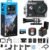 AKASO EK7000 4K30fps Action Camera with 64GB MicroSDXC U3 Memory Card Accessories Kit Bundle Ultra HD 131FT Waterproof Underwater Camera EIS WiFi Remote Control 4X Zoom, Black