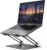 Lamicall Adjustable Laptop Stand, Portable Laptop Riser, Aluminum Laptop Stand for Desk Foldable, Ergonomic Computer Notebook Stand Holder for MacBook Air Pro, Dell XPS, HP (10-17.3”) – Black