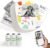 XenGro Mini Sticker Printer AHM2, Mini Thermal Printer with 3 Rolls Paper, Portable Bluetooth Inkless Printpods, Pocket Label Maker Suitable for Creative Kids DIY, Diaries, Photos, Study Notes -White
